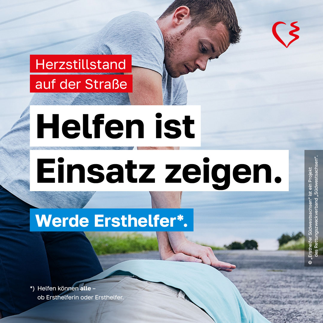 Social-Media-Post: Helfen ist Einsatz zeigen.