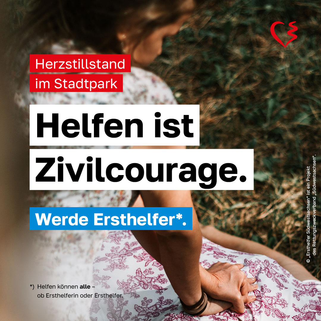 Social-Media-Post: Helfen ist Zivilcourage.