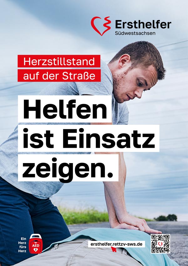Plakat Motiv – Helfen ist Einsatz zeigen